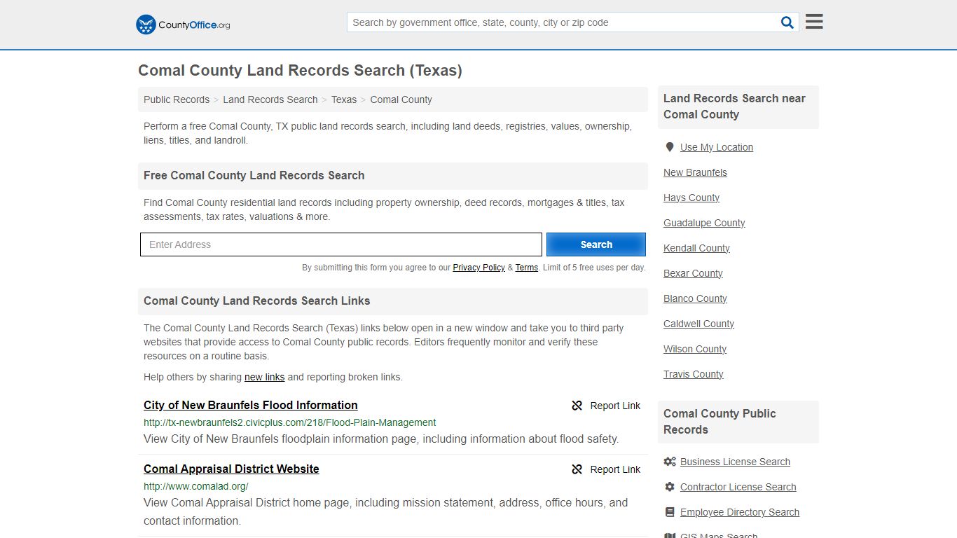 Comal County Land Records Search (Texas) - County Office